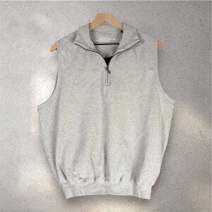 Carnoustie Sweater Vest Men’s S Gray 1/4 Zip Golf Pullover Casual Sleeveless